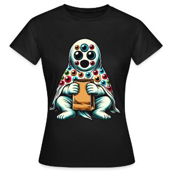 Gespenstische Party Lustiges Halloween - Frauen T-Shirt - Schwarz - Vorne - AI Model Female 172 dark (172cm)