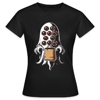 Gespenstische Party Lustiges Halloween Streetwear - Frauen T-Shirt - Schwarz - Vorne - AI Model Female 172 dark (172cm)