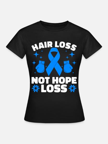 Alopecia Areata Bewusstsein Haarausfall - Frauen T-Shirt - Schwarz