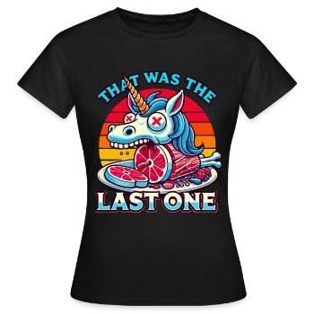 Effrayant licorne amant soif de macabre - T-shirt Femme - noir - Devant - AI Model Female 172 dark (172cm)