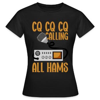 Ham Radio Amateur Radio Amateur Radio - T-shirt Femme - noir - Devant - AI Model Female 172 dark (172cm)