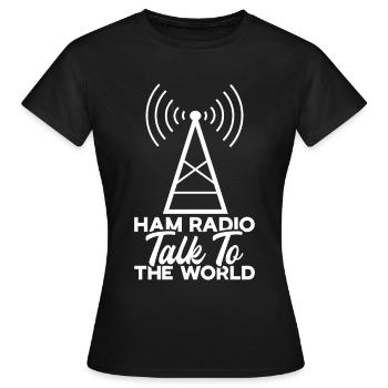 Ham Radio Amateur Radio Amateur Radio - T-shirt Femme - noir - Devant - AI Model Female 172 dark (172cm)