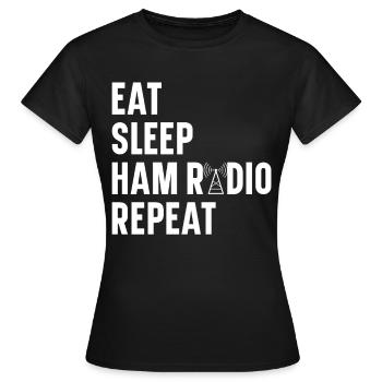 Ham Radio Amateurfunk Amateurfunker Radio - Frauen T-Shirt - Schwarz - Vorne - AI Model Female 172 dark (172cm)
