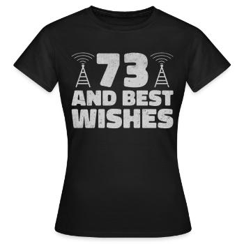 Ham Radio Amateur Radio Amateur Radio - T-shirt Femme - noir - Devant - AI Model Female 172 dark (172cm)