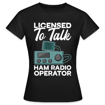Ham Radio Amateur Radio Amateur Radio - T-shirt Femme - noir - Devant - AI Model Female 172 dark (172cm)