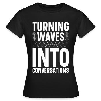 Ham Radio Amateur Radio Amateur Radio - T-shirt Femme - noir - Devant - AI Model Female 172 dark (172cm)