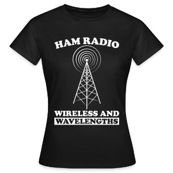Ham Radio Amateur Radio Amateur Radio - T-shirt Femme - noir - Devant - AI Model Female 172 dark (172cm)