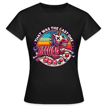 L’humour drôle et lugubre de potence a été le dernier - T-shirt Femme - noir - Devant - AI Model Female 172 dark (172cm)