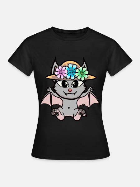 Halloween Fledermaus Fledermäuse Kinder Kind - Frauen T-Shirt - Schwarz