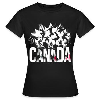 Parkour Parkour Runner Canada - T-shirt Femme - noir - Devant - AI Model Female 172 dark (172cm)