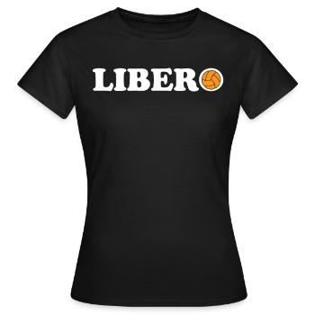 Volley-ball Libero - T-shirt Femme - noir - Devant - AI Model Female 172 dark (172cm)