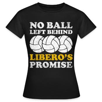 Volley-ball Libero - T-shirt Femme - noir - Devant - AI Model Female 172 dark (172cm)