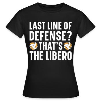 Volley-ball Libero - T-shirt Femme - noir - Devant - AI Model Female 172 dark (172cm)