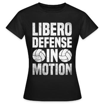 Volley-ball Libero - T-shirt Femme - noir - Devant - AI Model Female 172 dark (172cm)