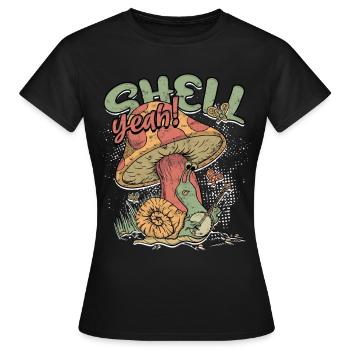Escargots Escargots Entomologie Coquille oui ! - T-shirt Femme - noir - Devant - AI Model Female 172 dark (172cm)
