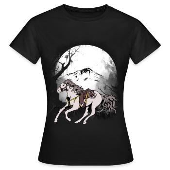 Wild West Western Horse Chevaux Western Cheval - T-shirt Femme - noir - Devant - AI Model Female 172 dark (172cm)