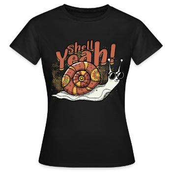 Escargots Escargots Entomologie Coquille oui ! - T-shirt Femme - noir - Devant - AI Model Female 172 dark (172cm)