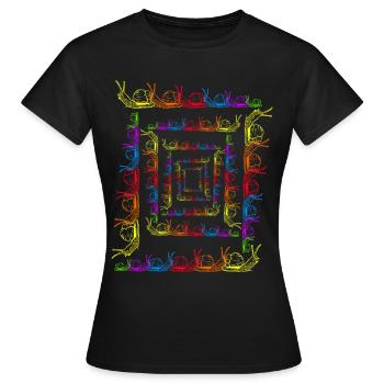 Regenbogen Schnecken LGBT Schnecke Schneckenhaus - Frauen T-Shirt - Schwarz - Vorne - AI Model Female 172 dark (172cm)