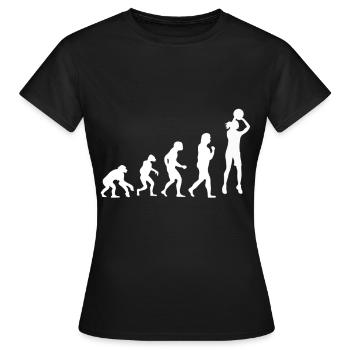 Basketball Tshirt B-Ball Dunking Rebound Player - Women's T-Shirt - black - Front - AI Model Female 172 dark (172cm)