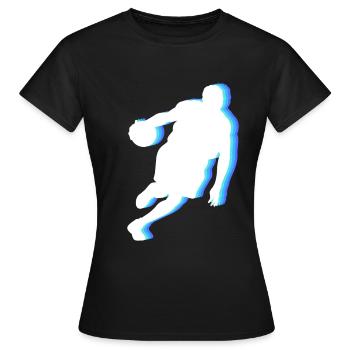 Basketball Tshirt B-Ball Dunking Rebound Spieler - Frauen T-Shirt - Schwarz - Vorne - AI Model Female 172 dark (172cm)
