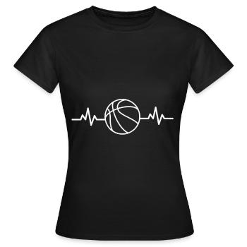 Basketball Tshirt B-Ball Dunking Rebound Spieler - Frauen T-Shirt - Schwarz - Vorne - AI Model Female 172 dark (172cm)