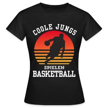 Basketball Tshirt B-Ball Dunking Rebound Spieler - Frauen T-Shirt - Schwarz - Vorne - AI Model Female 172 dark (172cm)