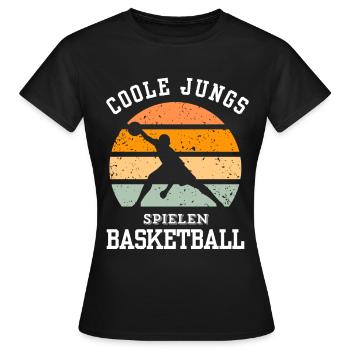 Basketball Tshirt B-Ball Dunking Rebound Spieler - Frauen T-Shirt - Schwarz - Vorne - AI Model Female 172 dark (172cm)