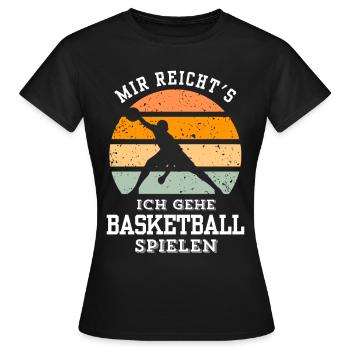 Basketball Tshirt B-Ball Dunking Rebound Spieler - Frauen T-Shirt - Schwarz - Vorne - AI Model Female 172 dark (172cm)