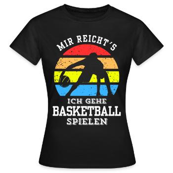 T-shirt de basket-ball B-ball Dunking Rebound Player - T-shirt Femme - noir - Devant - AI Model Female 172 dark (172cm)