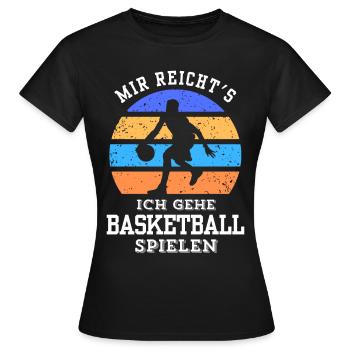 Basketball Tshirt B-Ball Dunking Rebound Spieler - Frauen T-Shirt - Schwarz - Vorne - AI Model Female 172 dark (172cm)