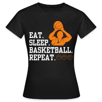 Basketball Tshirt B-Ball Dunking Rebound Spieler - Frauen T-Shirt - Schwarz - Vorne - AI Model Female 172 dark (172cm)