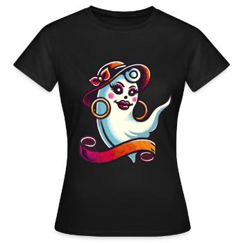 Drôle Glamour Goule Flashy Halloween - T-shirt Femme - noir - Devant - AI Model Female 172 dark (172cm)