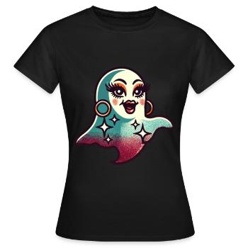 Drôle Glamour Goule Flashy Halloween - T-shirt Femme - noir - Devant - AI Model Female 172 dark (172cm)