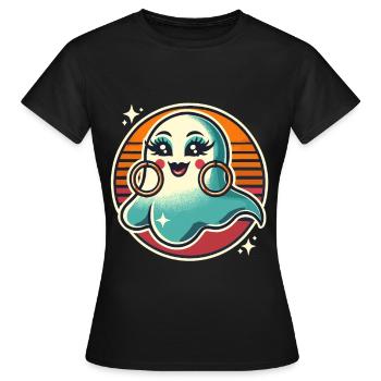 Drôle Glamour Goule Flashy Halloween - T-shirt Femme - noir - Devant - AI Model Female 172 dark (172cm)