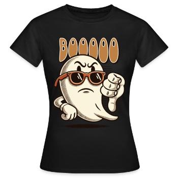 Booing Ghost Drôle Ghost Design - T-shirt Femme - noir - Devant - AI Model Female 172 dark (172cm)