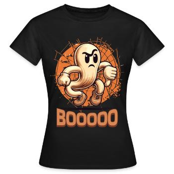 Booing Ghost Drôle Ghost Design - T-shirt Femme - noir - Devant - AI Model Female 172 dark (172cm)