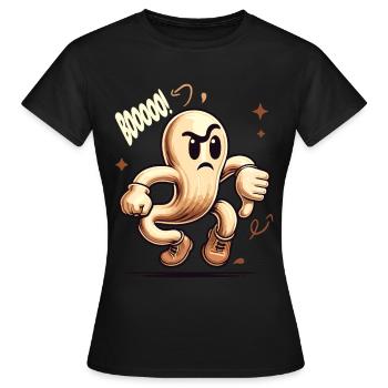 Booing fantôme Drôle Halloween Ghost Design - T-shirt Femme - noir - Devant - AI Model Female 172 dark (172cm)