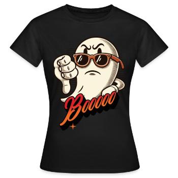 Booing Ghost Drôle Ghost Design - T-shirt Femme - noir - Devant - AI Model Female 172 dark (172cm)