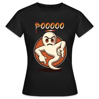 Booing Ghost Drôle Ghost Design Jeu de Mots - T-shirt Femme - noir - Devant - AI Model Female 172 dark (172cm)