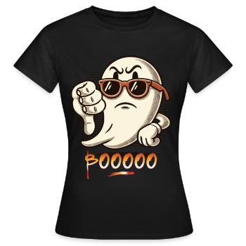 Booing Ghost Drôle Ghost Design - T-shirt Femme - noir - Devant - AI Model Female 172 dark (172cm)