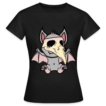 Halloween Fledermaus Fledermäuse Pest Horror - Frauen T-Shirt - Schwarz - Vorne - AI Model Female 172 dark (172cm)