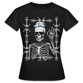 maritime Halloween sailor Moin sailor sailor - Women's T-Shirt - black - Front - AI Model Female 172 dark (172cm)