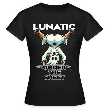 Lunatique sous feuille drôle Ghost Design - T-shirt Femme - noir - Devant - AI Model Female 172 dark (172cm)