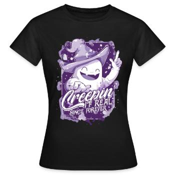 Appât fantôme Halloween Parapsychologie - T-shirt Femme - noir - Devant - AI Model Female 172 dark (172cm)
