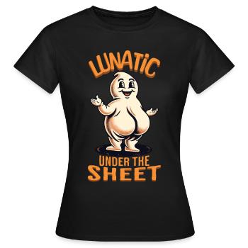 Lunatique sous feuille drôle Ghost Design - T-shirt Femme - noir - Devant - AI Model Female 172 dark (172cm)