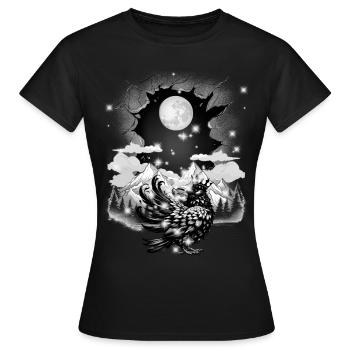 mystique conte de fées conte de fées personnage corbeau corbeau corbeau - T-shirt Femme - noir - Devant - AI Model Female 172 dark (172cm)