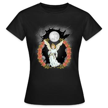 Engel spirituell Rosenkranz himmlisch Beschützer - Frauen T-Shirt - Schwarz - Vorne - AI Model Female 172 dark (172cm)