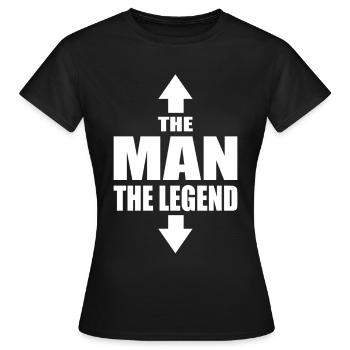 The Man The Legend Macho Casanova - Frauen T-Shirt - Schwarz - Vorne - AI Model Female 172 dark (172cm)