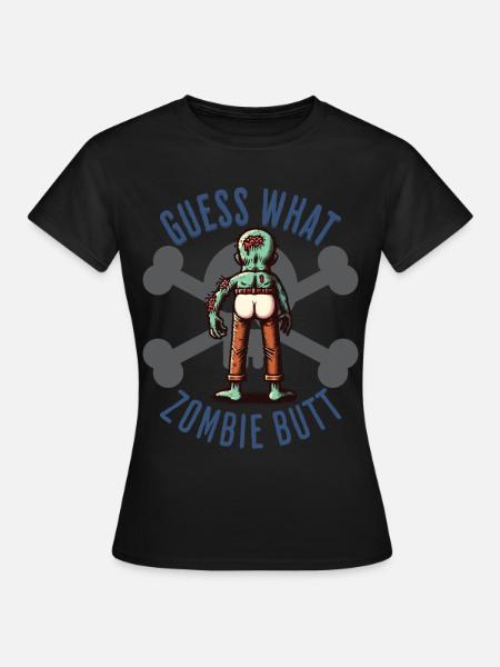 Halloween Raten Was Zombie Po Überraschung - Frauen T-Shirt - Schwarz