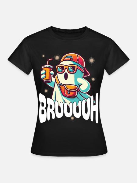 Unheimliches Halloween Gespenst Bruh - Frauen T-Shirt - Schwarz